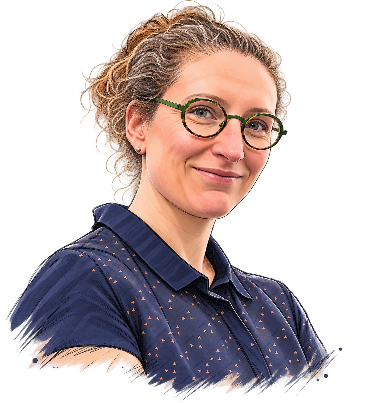 Portrait illustré de Pauline Jacq, architecte à Cachan
